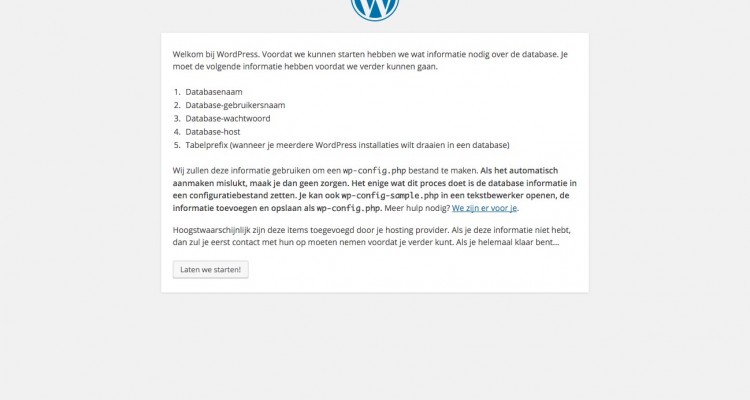 WordPress installeren